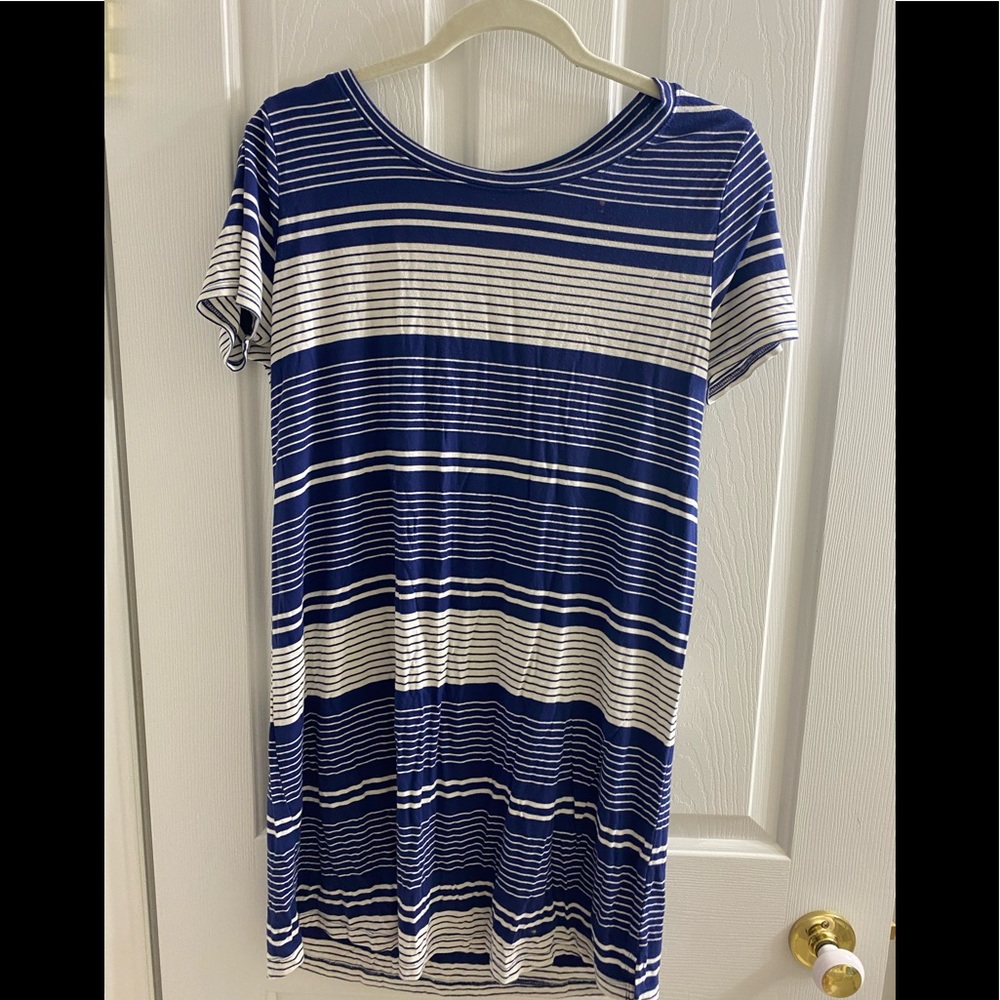 Blue & white stripped dress